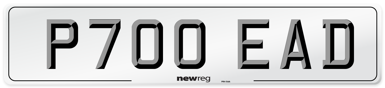 P700 EAD Number Plate from New Reg